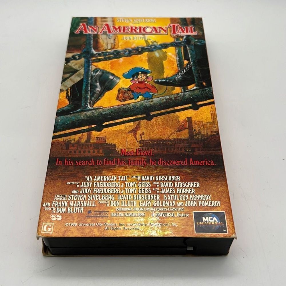 An‎ American Tail VHS Steven Spielberg Don Bluth 1987